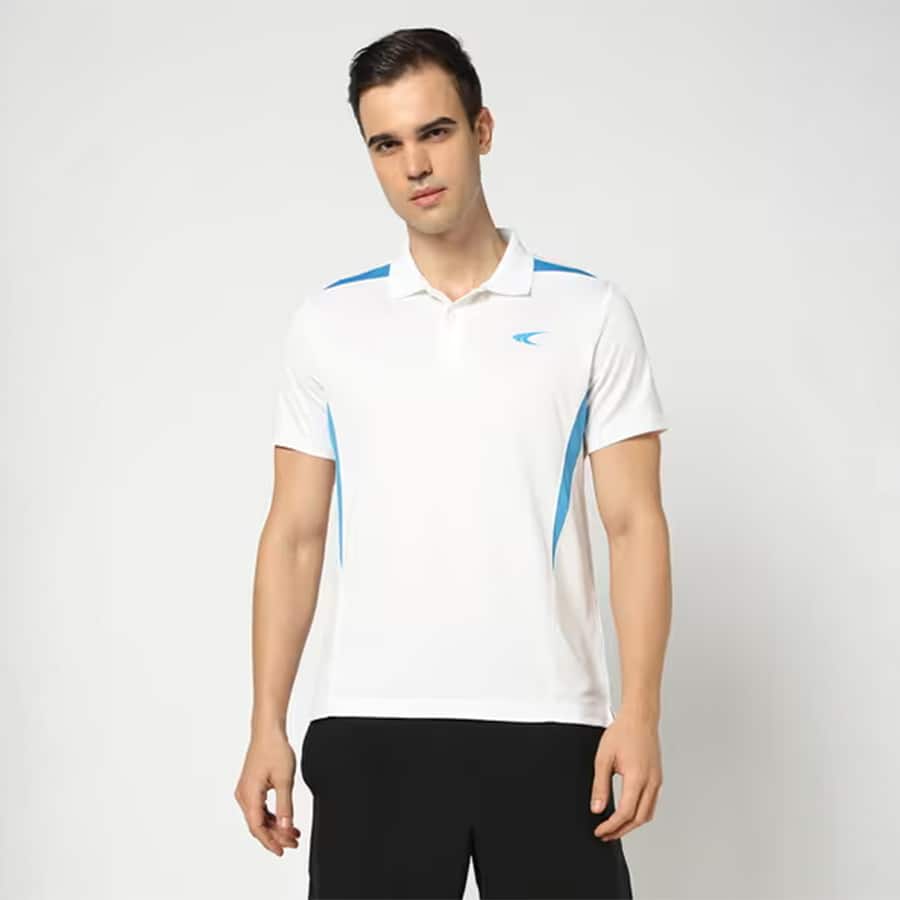 Men Active Lifestyle Logo Print Regular Fit Polo T-Shirt