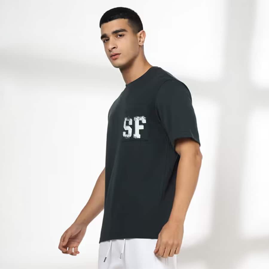 Men Printed Regular Fit Crew-Neck T-Shirt