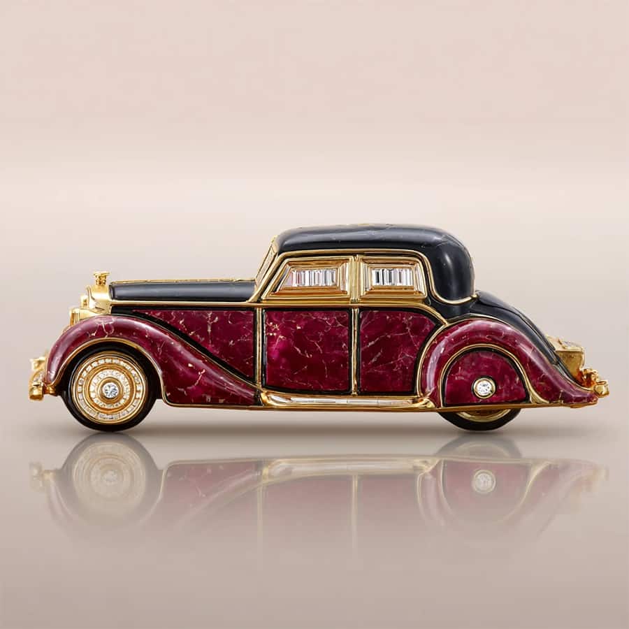 Ruby Maharaja Car Lab Diamond Brooch