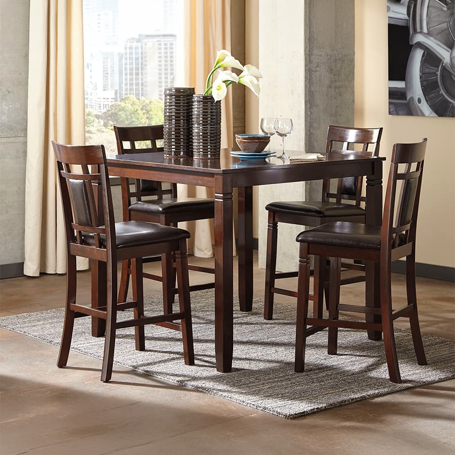 Bennox Counter Height Dining Table and Bar Stools (Set of 5)