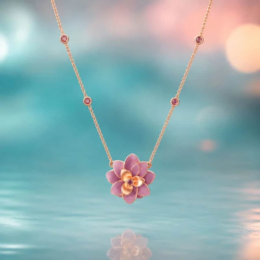 Blossom Trail Tourmaline Pendant with Chain