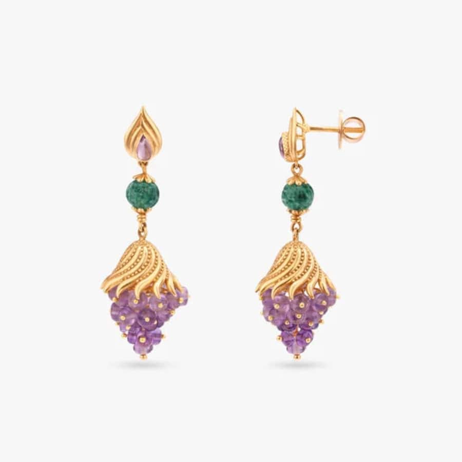 Twilight Vinefall Gold Drop Earrings