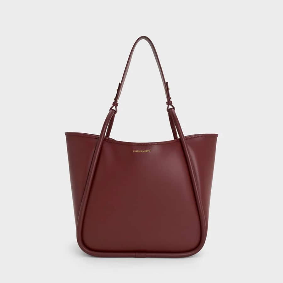 Lyla Tubular Slouchy Tote Bag - Mulberry Plum