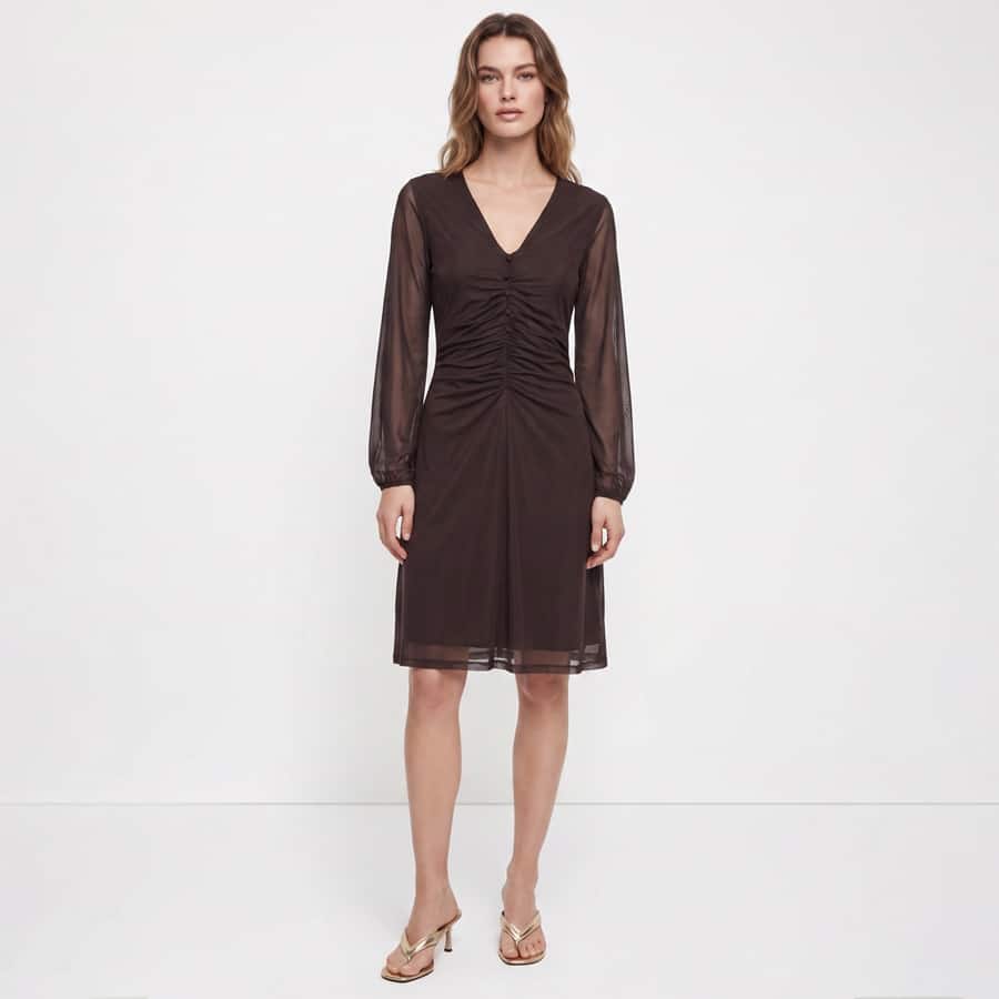 Roma Brown Bodycon Dress