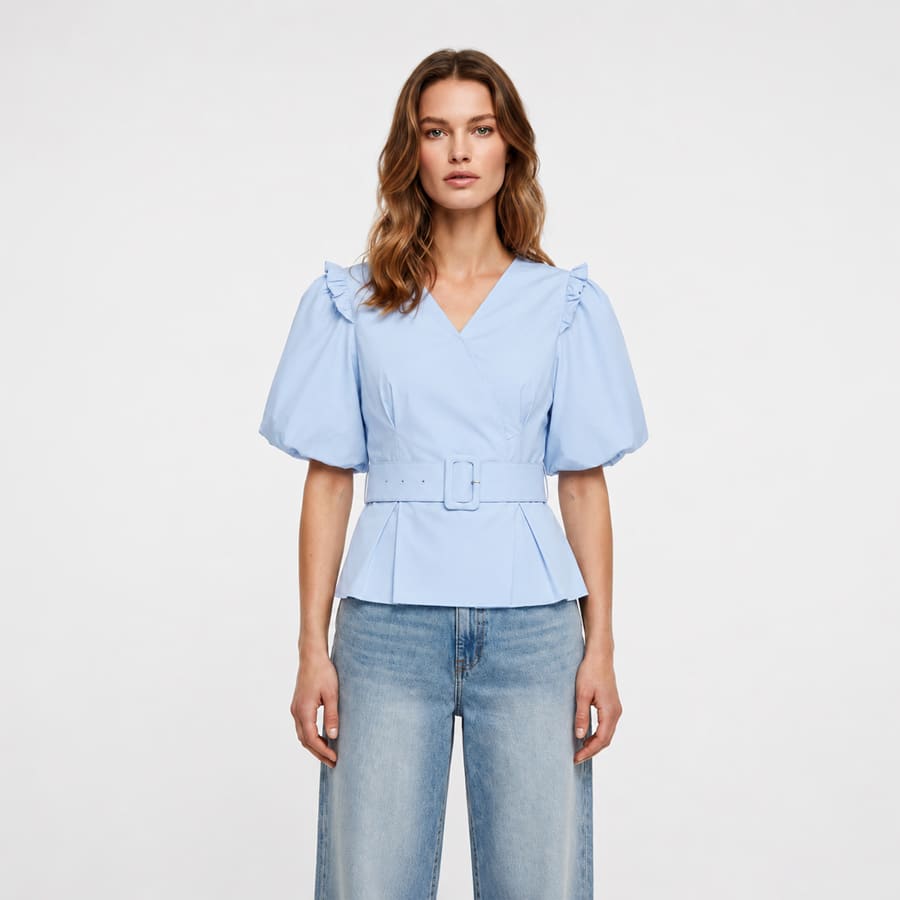 Noir Light Blue Top
