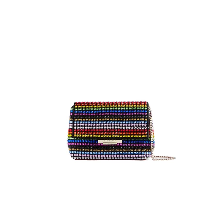 Pridela Striped Crystal Mini Cross Body Bag