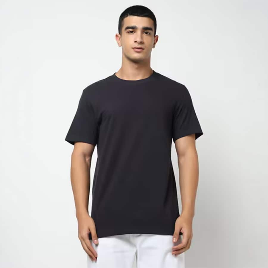 Men Regular Fit Crew Neck T Shirt