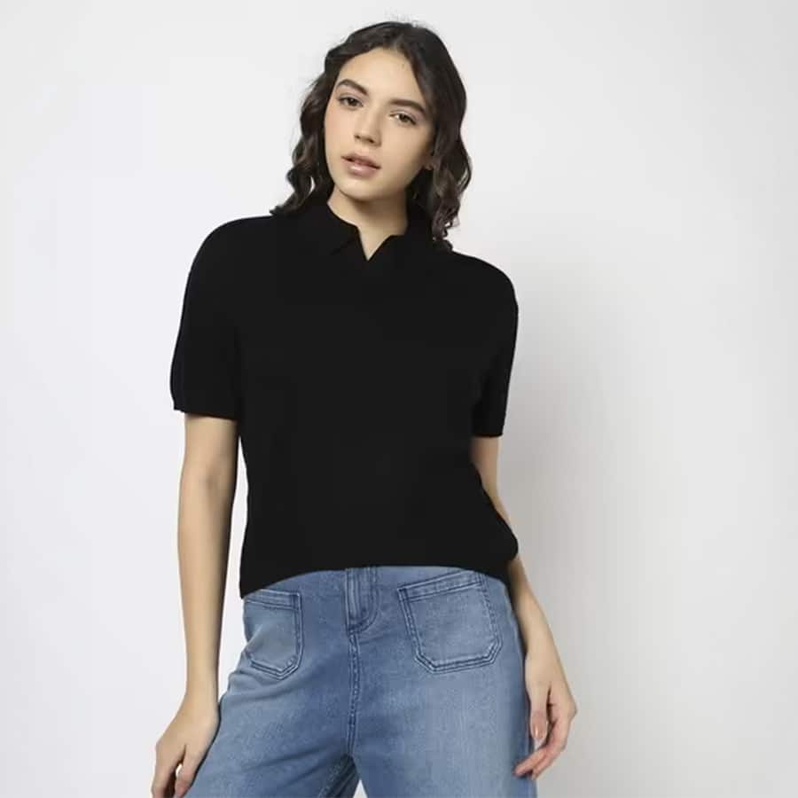 Women Flat Knit Regular Fit Top