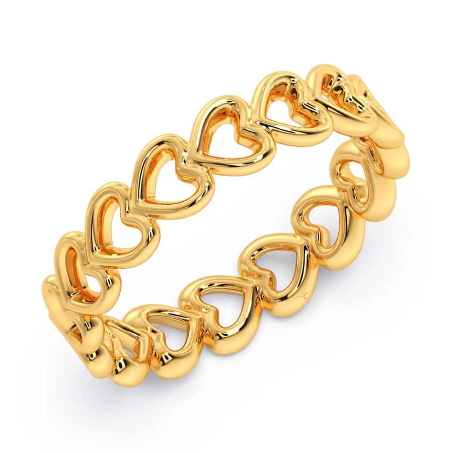 Imagine Hearts Eternity Gold Ring