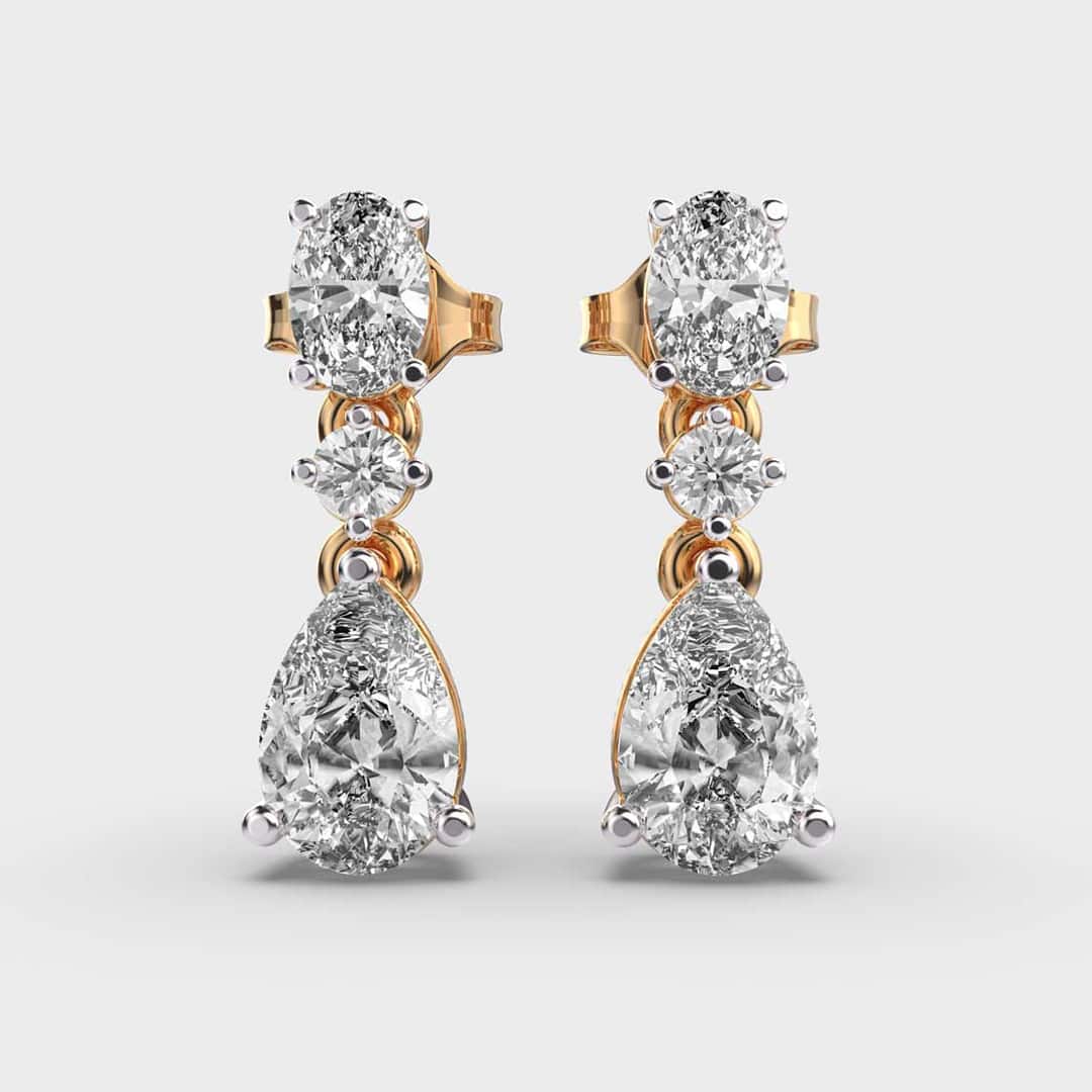 Alluring Gaze Diamond Drop Earrings