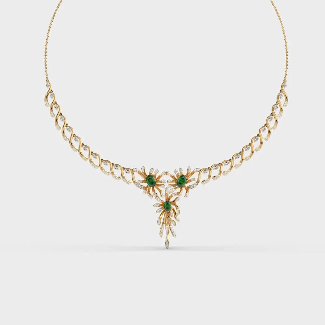 Blue Nori Diamond Necklace