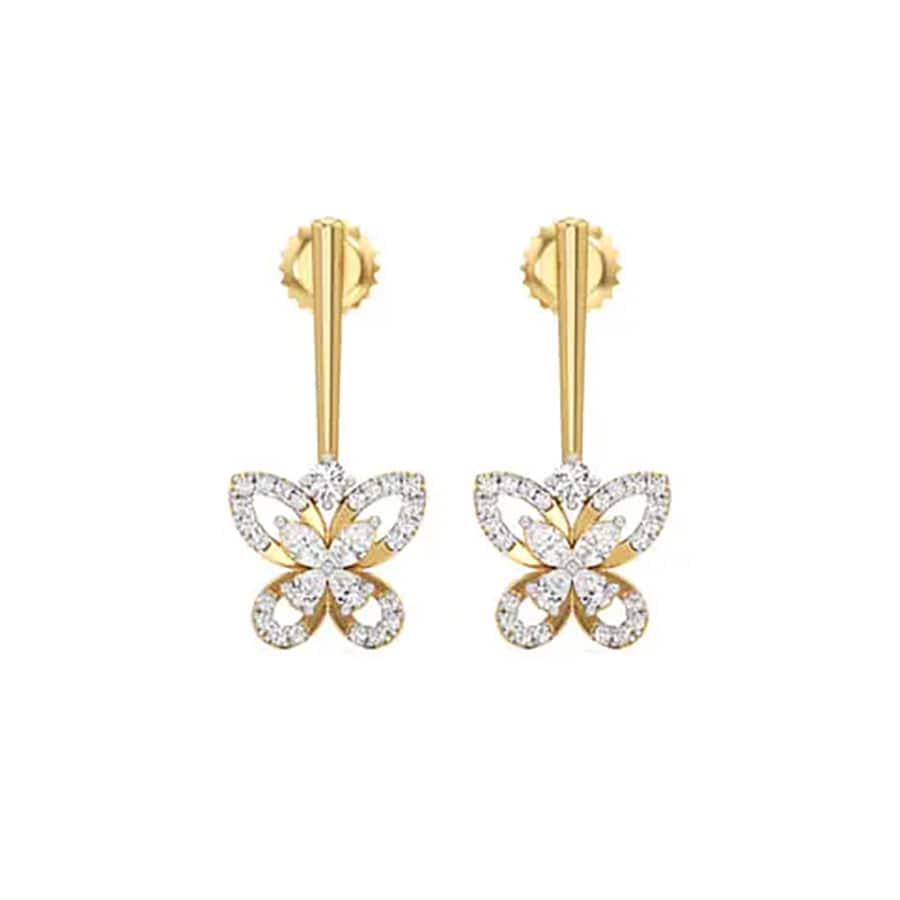 Beauty & The Butterfly Pear+Marquise Hoop Earrings 0.73 Carat