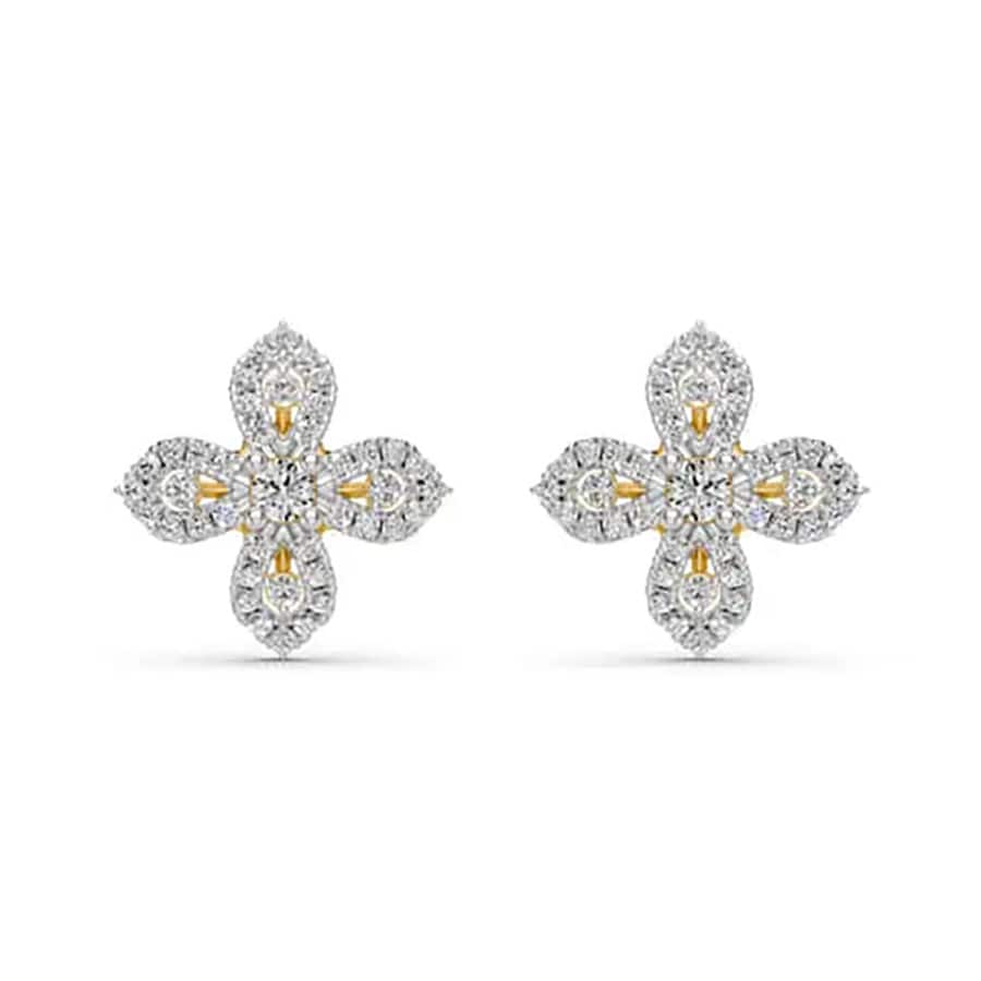Beauty & The Butterfly Winged Round Diamond Earrings 1.03 Carat
