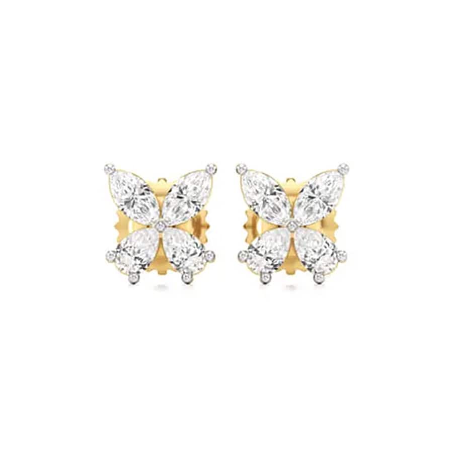 Beauty & The Butterfly Pear+Marquise Stud Earrings 0.80 Carat