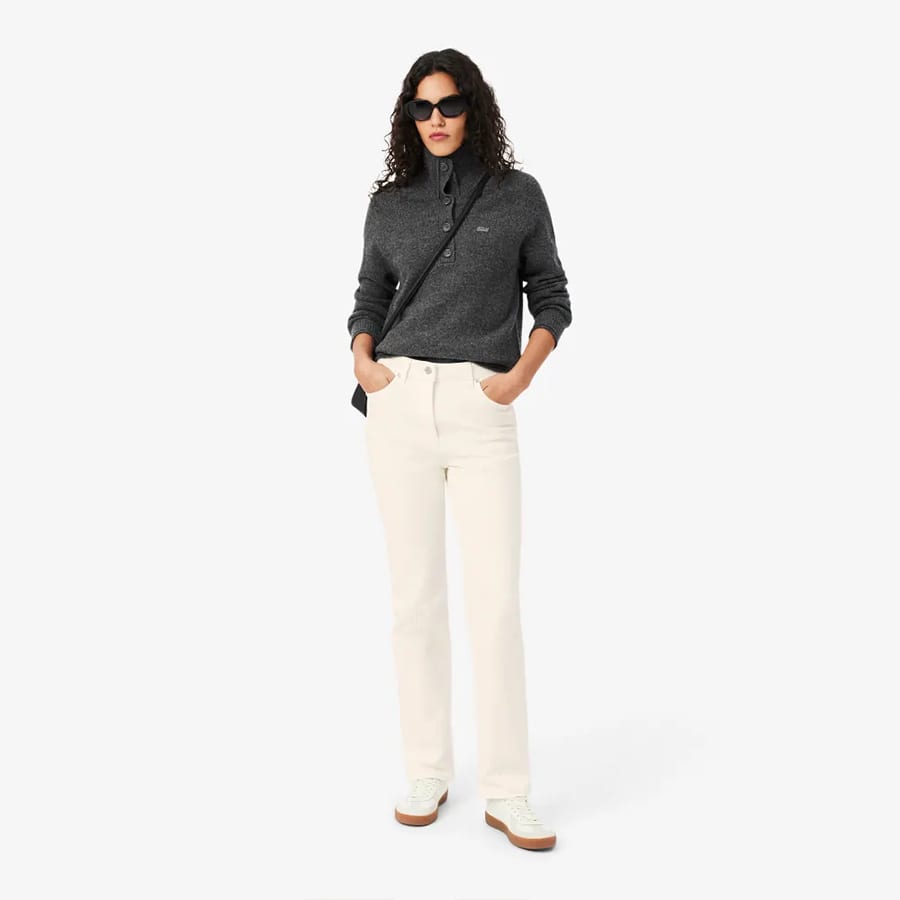 Straight Cut High Waist Denim Jeans