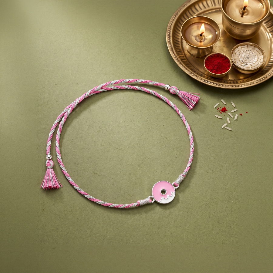 Silver Donut Kids Rakhi