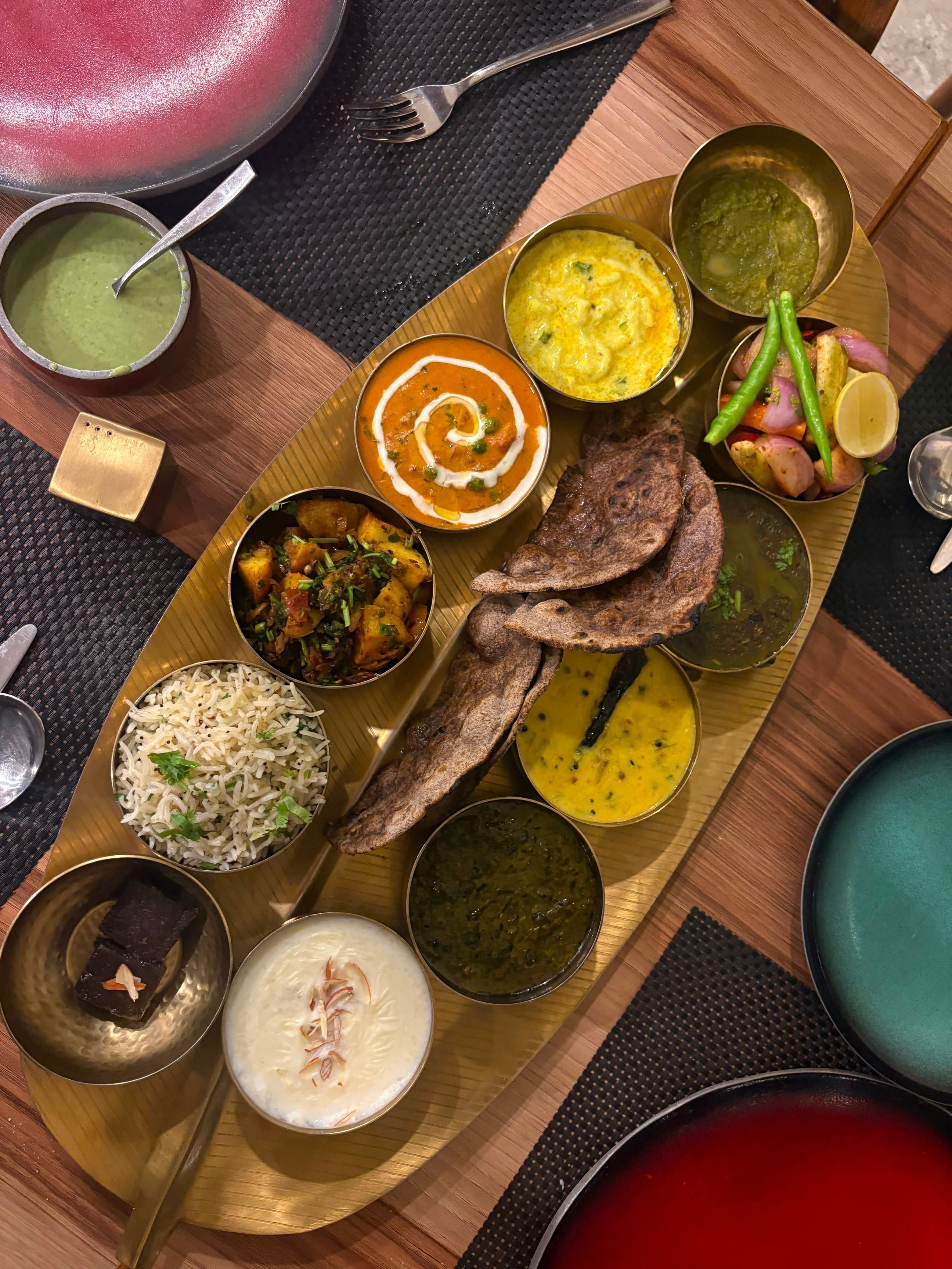 rajasthani thali, unlimited thali, thali food, 56 bhog thali, aamras thali - Pune's Go To Restaurants for a Vegetarian Thali - img1