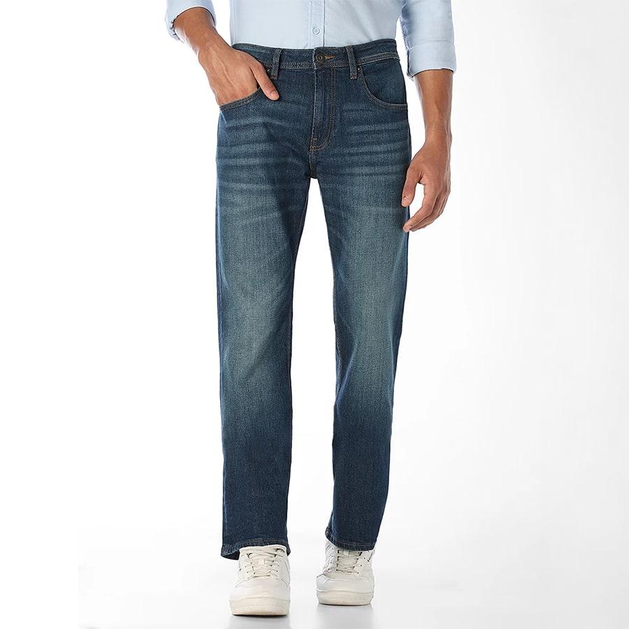 BLUE WASHED CLIFF BOOTCUT JEANS