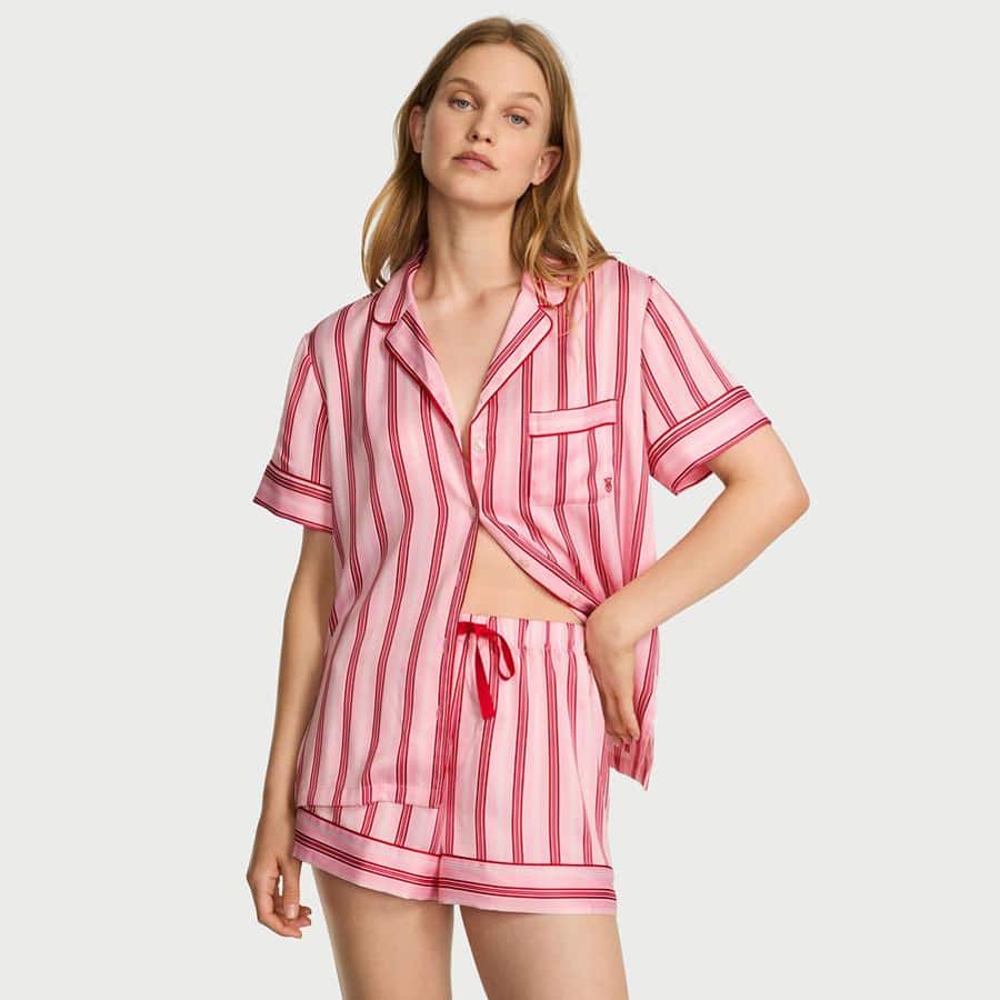 Glazed Satin Short Pajama Set