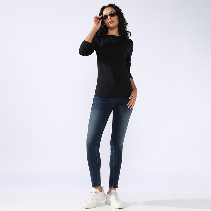 Women Skinny Fit Star Up Pk Jeans