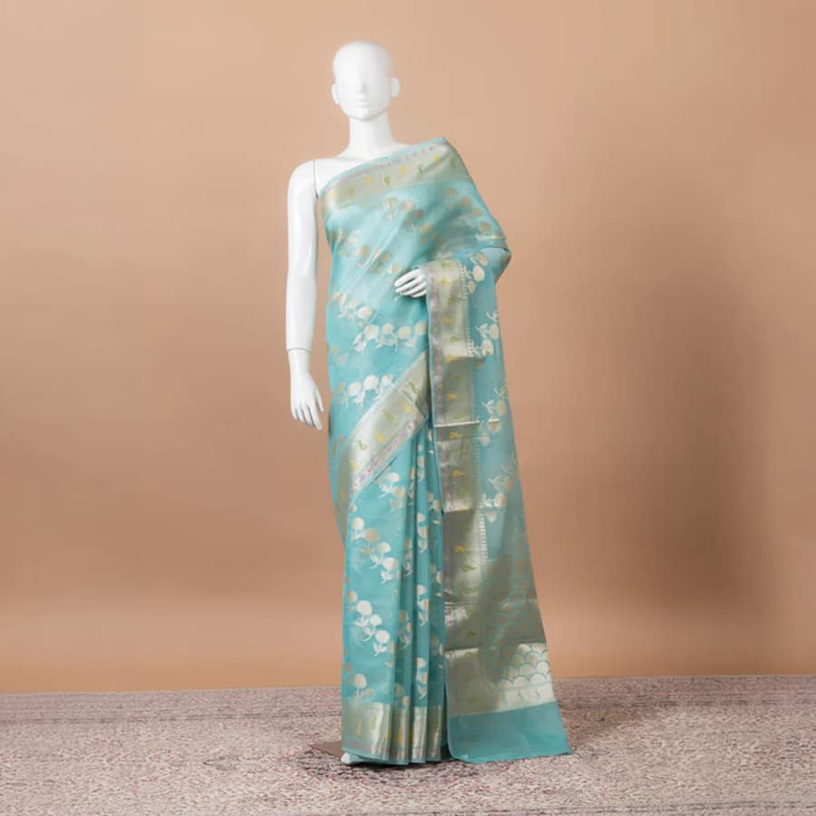Tarang Banarasi Kota Silk – Sky blue