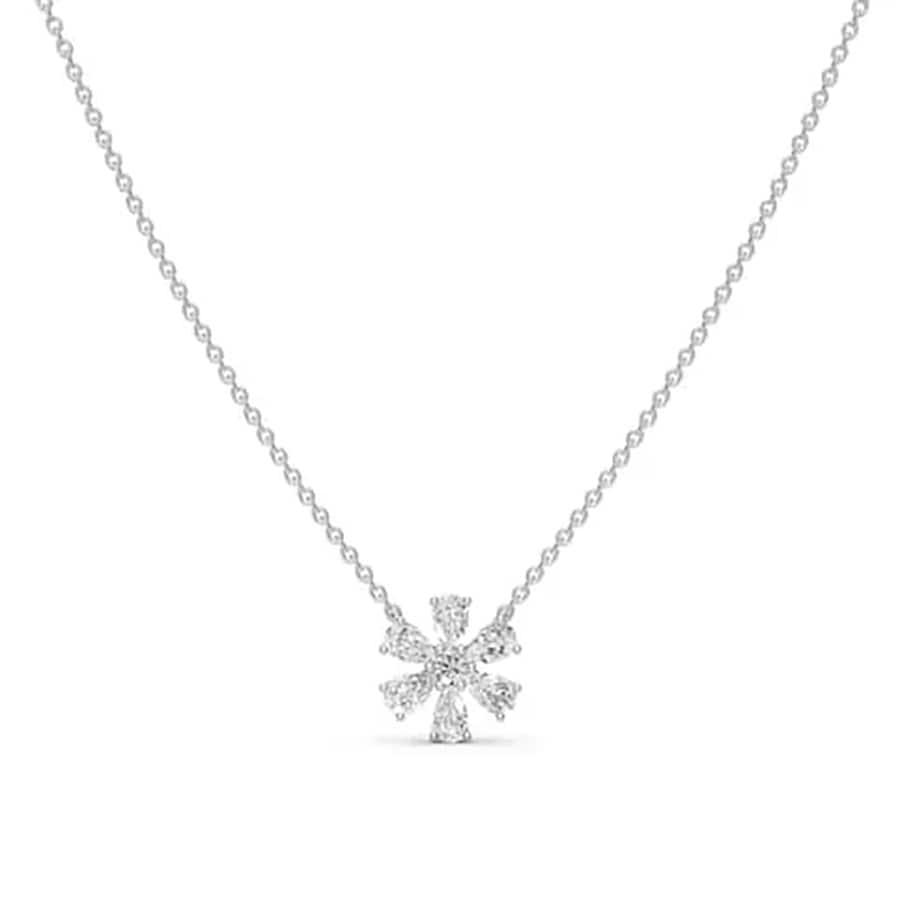 Blossom Divine Pear Diamond Necklace 1.05 Carat