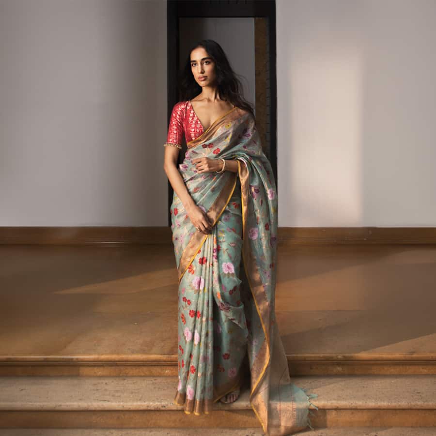 Plume Kota Doria Silk Saree