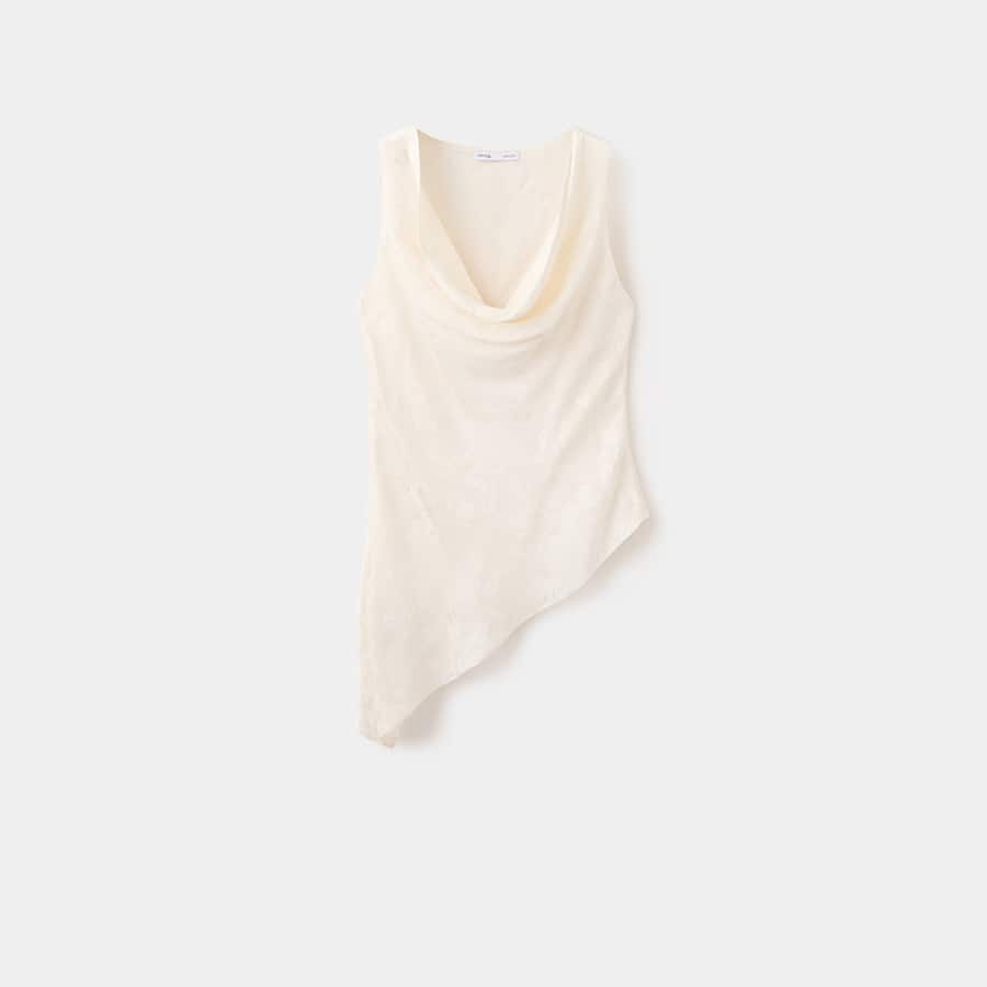 Asymmetric jacquard top