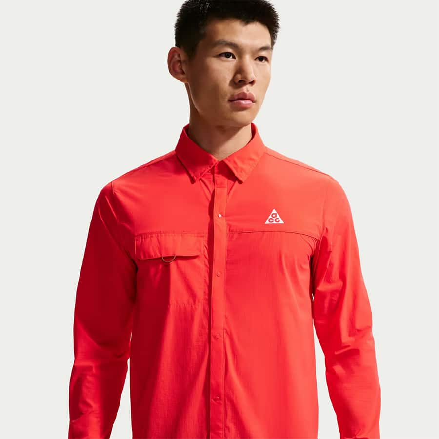 ACG 'Aireez' Men's Long-Sleeve Button-Up Trail-Running Top