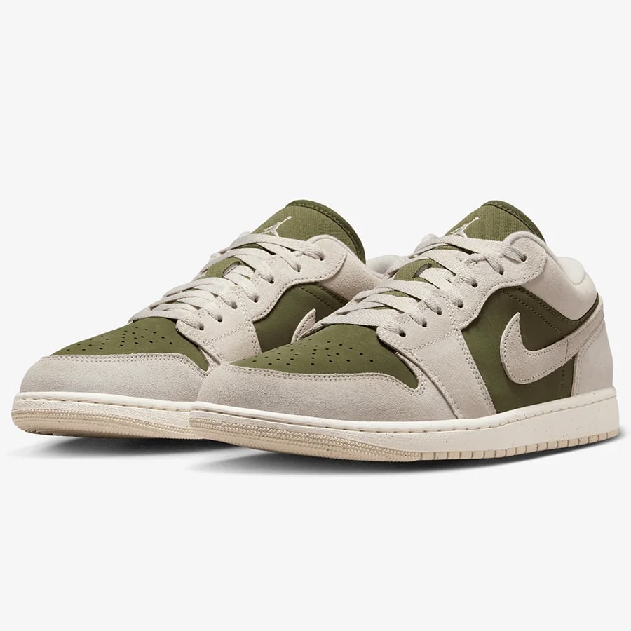 AIR JORDAN 1 LOW SE - MEDIUM OLIVE:LT OREWOOD BRN-SAIL