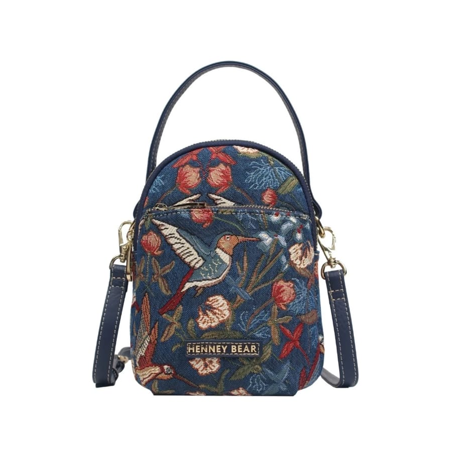 Blue Hummingbird Crossbody Bag