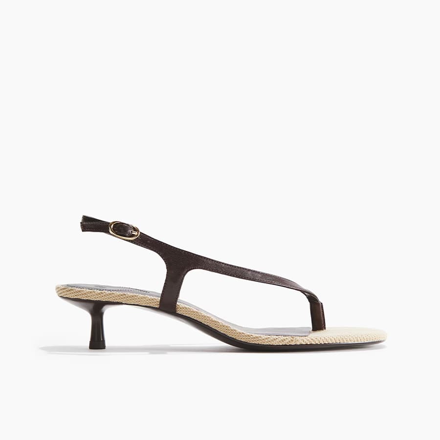 Kitten-heeled sandals