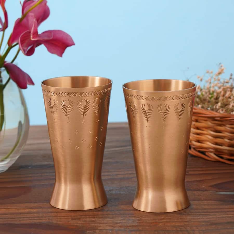 Golden Hand Crafted Glasses