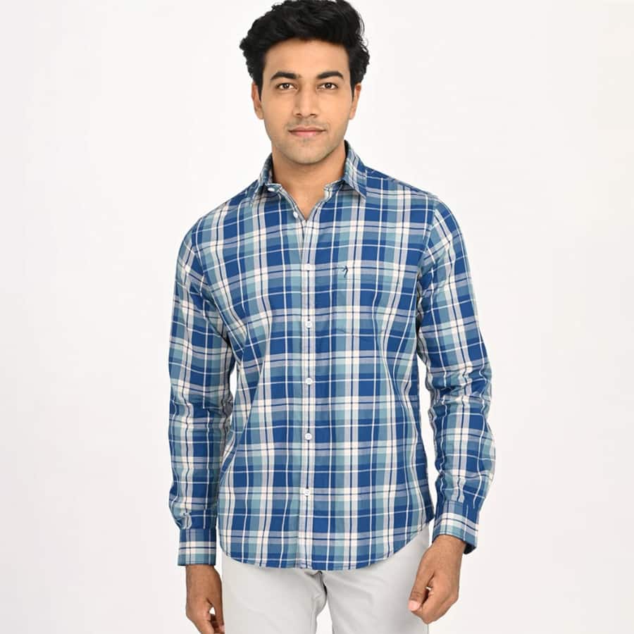 Men's Checks Full Sleeves Cotton Shirt