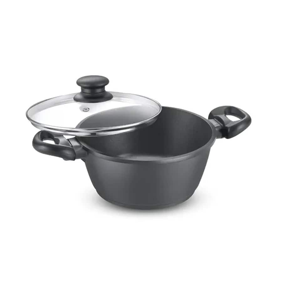 Omega Die-Cast Plus Aluminium Non-Stick Casserole with Glass Lid