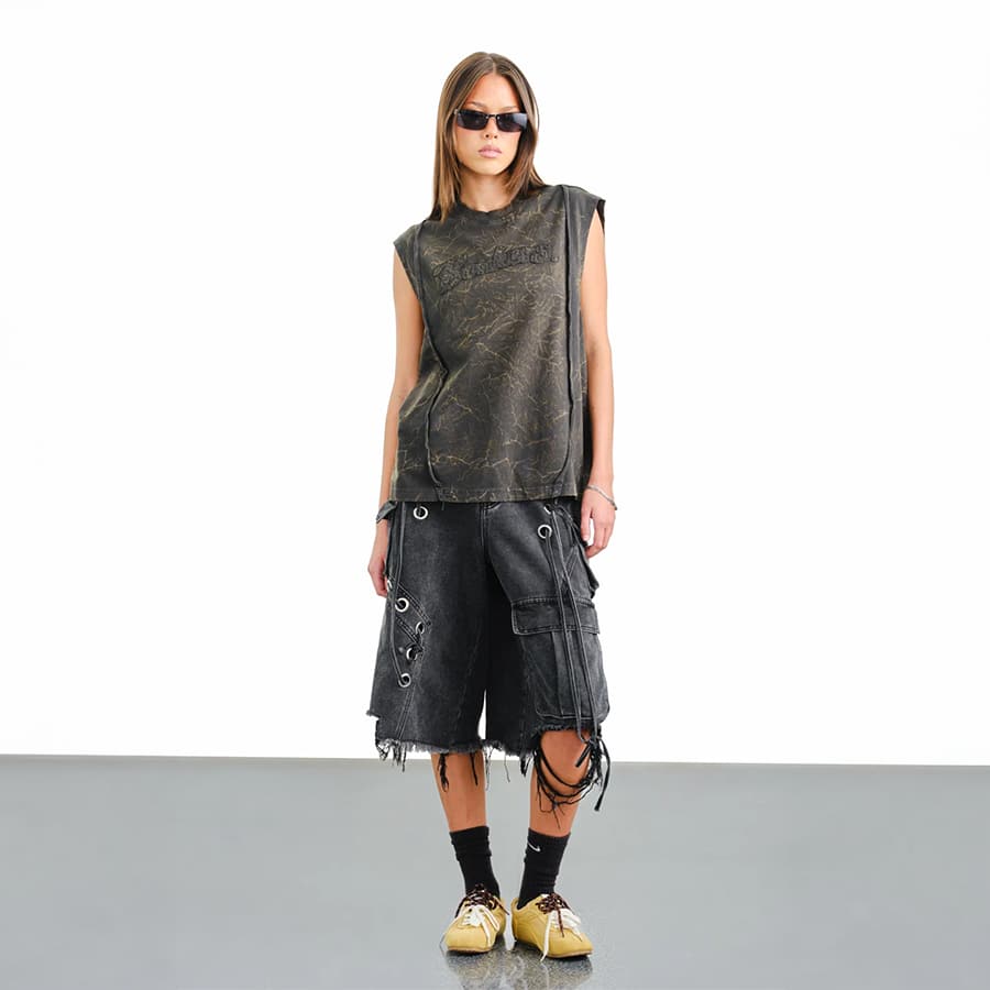 Brown Vintage Faded Tank