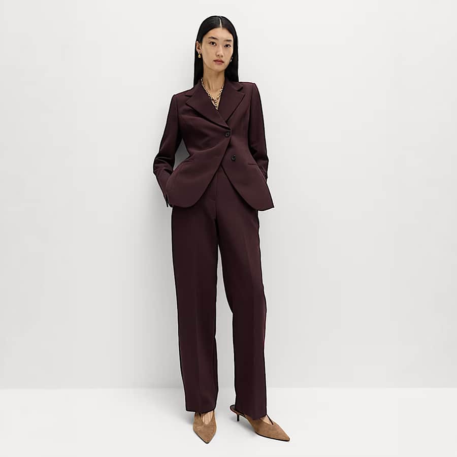 Tailored Cinched Asymmetric Single Breasted Blazer