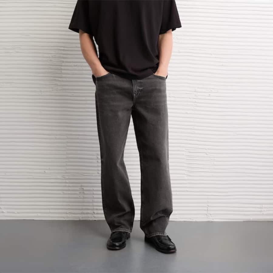 American Eagle Men Always Black Loose Fit Jeans