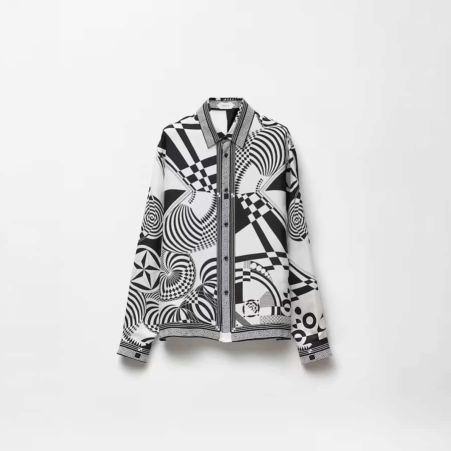 Printed Silk Twill Regular Shirt
