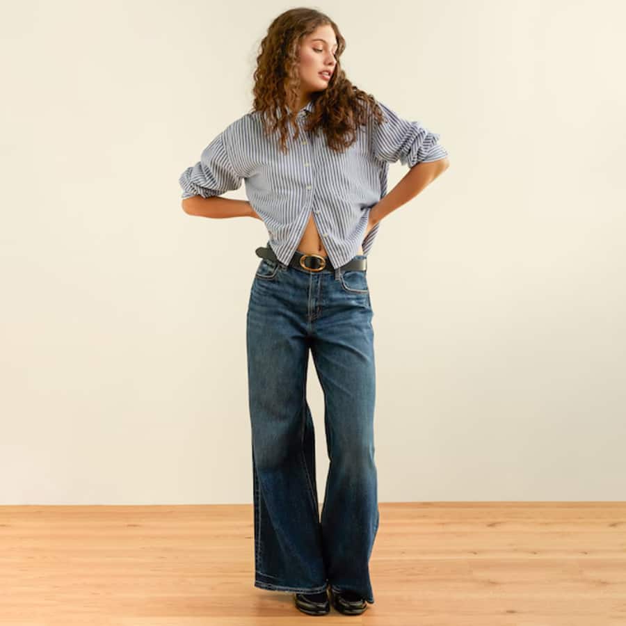 AE Cropped Button Up Shirt