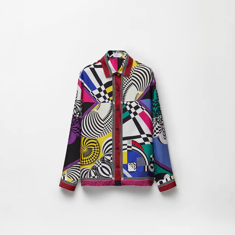 Printed Silk Twill Shirt