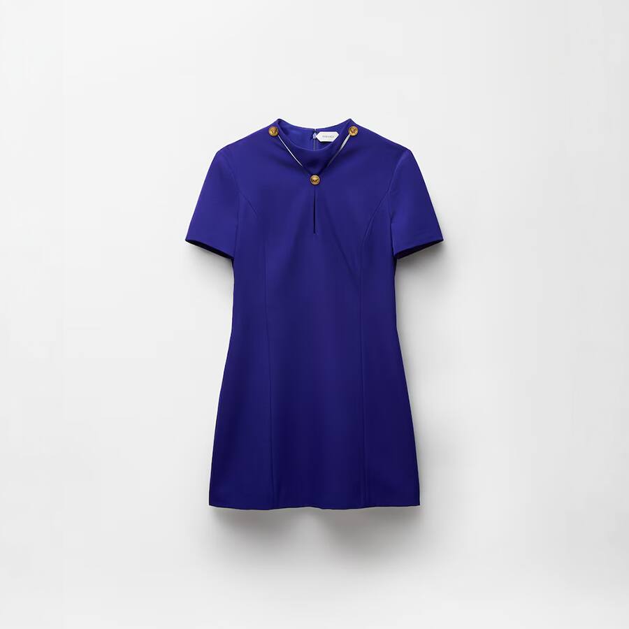 Grain de Poudre Wool Mini Dress