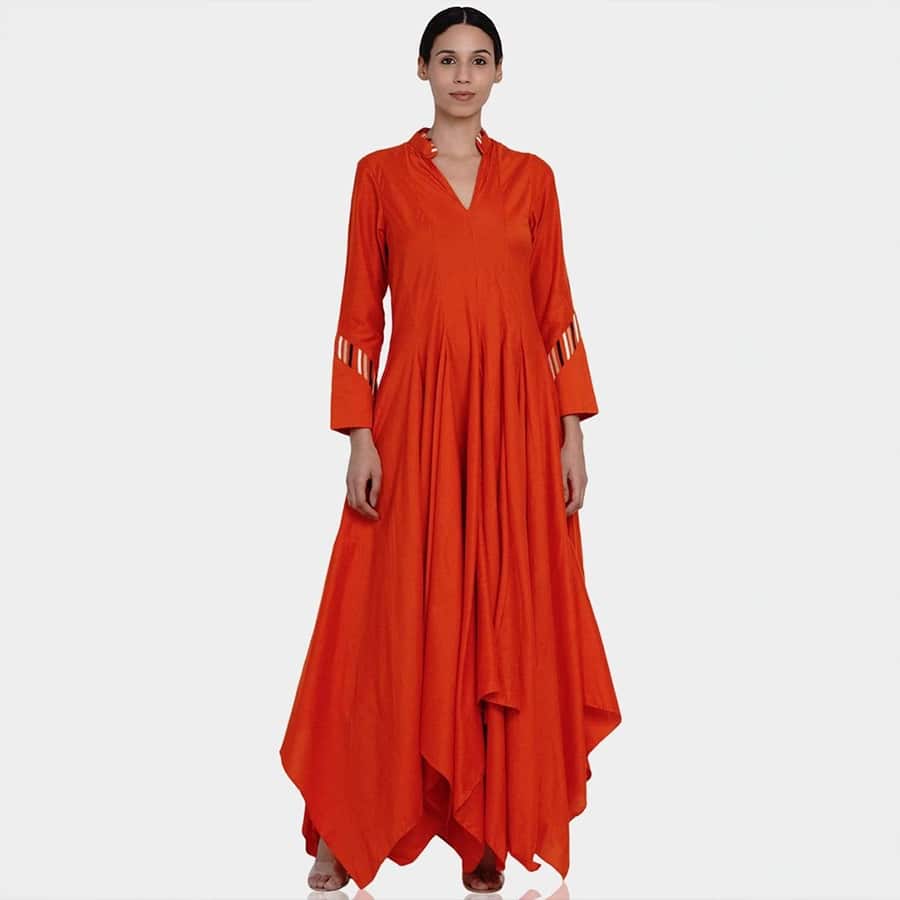 Orange Handkerchief Kurta