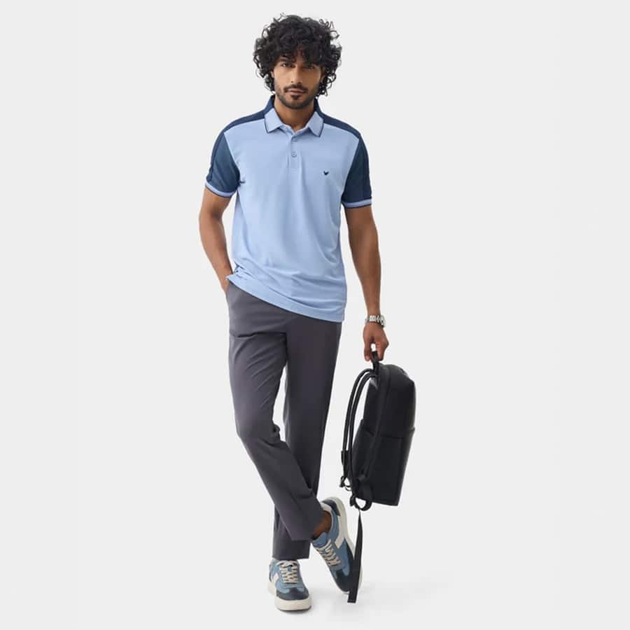 Light Blue TechPro Solid Polo - Nomara