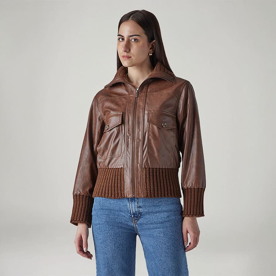 Women's Solid Slim Fit Jacket