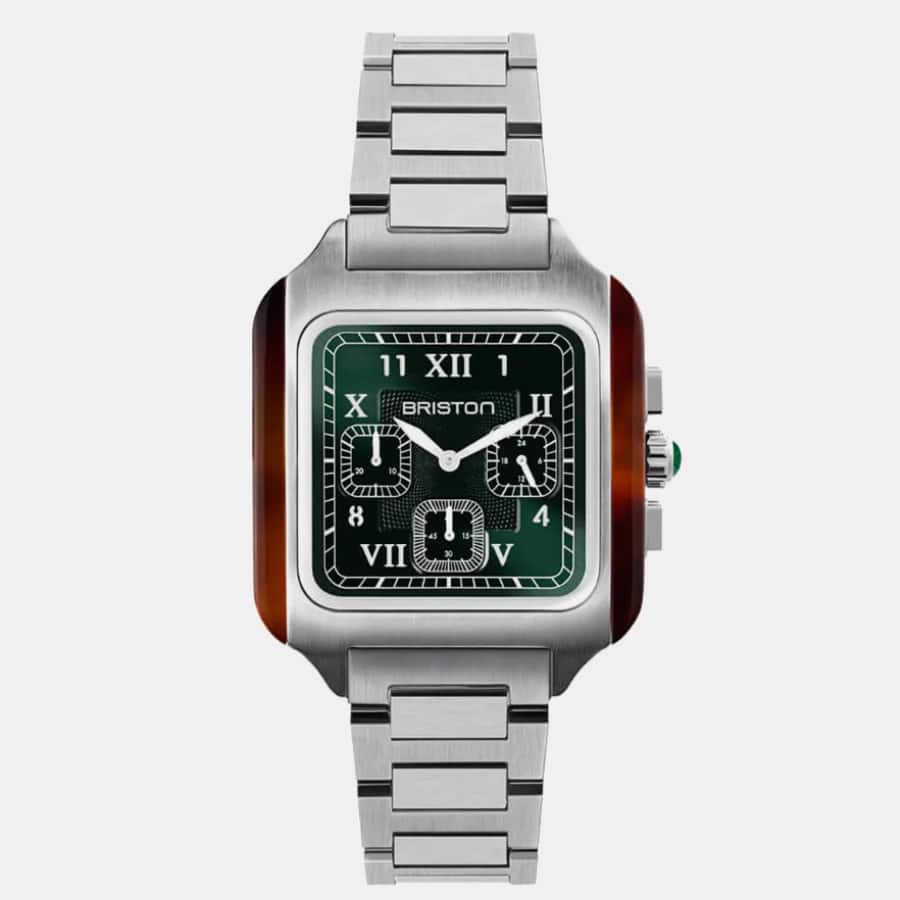 Streamliner Kennedy Chrono Steel Men Quartz Green Dial Chronograph Stainless Steel Watch