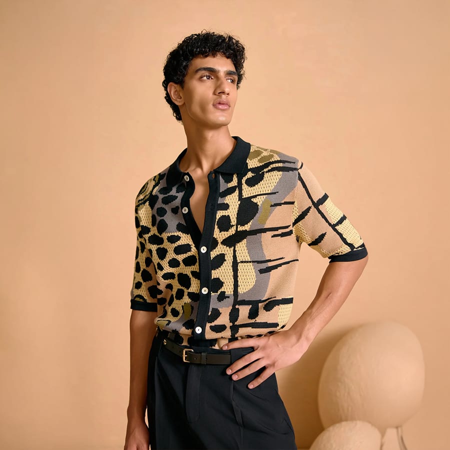 Zuri Jacquard Knit Shirt