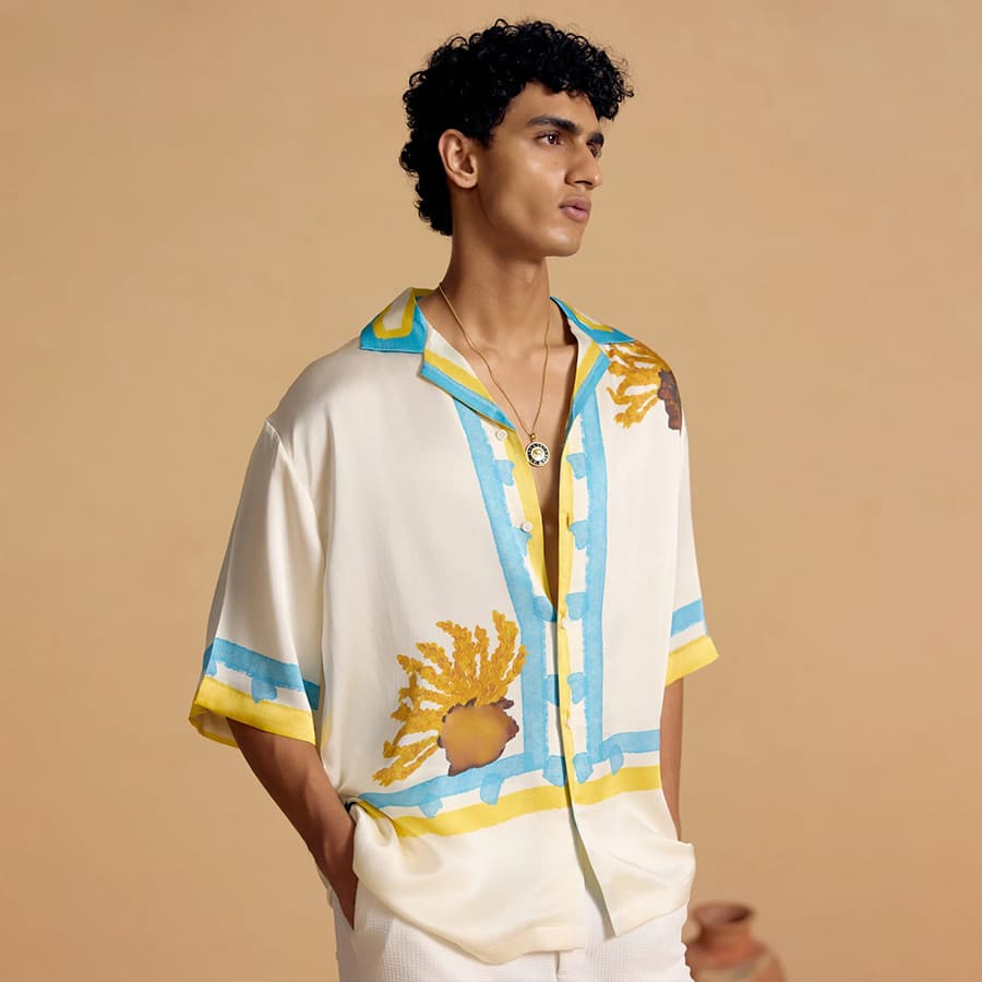 Ivory Botanica Oversized Shirt