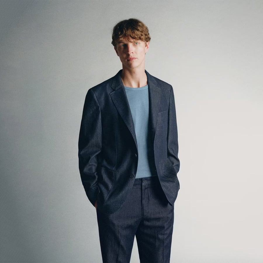 Italian cotton lyocell denim jacket