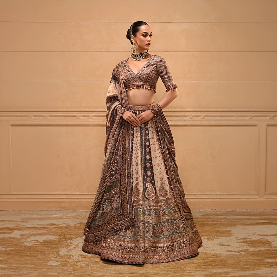 Kashida Embroidered Lehenga
